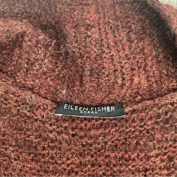 Eileen Fisher Brown Baby Alpaca Open Front Long Cardigan Cozy Minimalist XXL - Picture 6 of 12